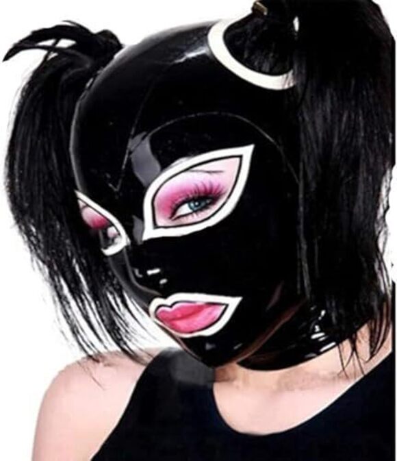 Other - 7868 Latex Hood with Double Hair Holes,Handmade Latex Masks,Suitable